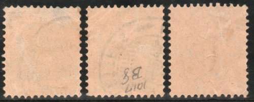 SWITZERLAND 1917 "PRO JUVENTUTE" SET OF 3 VFU. SG J6-J8. CAT 117 POUNDS.