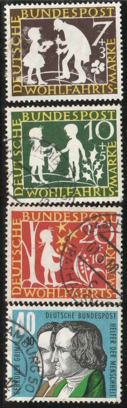 Germany 1959 Humanitarian Relief Fund set of 4 very fine used. SG 1236-1239. Cat £8,30.