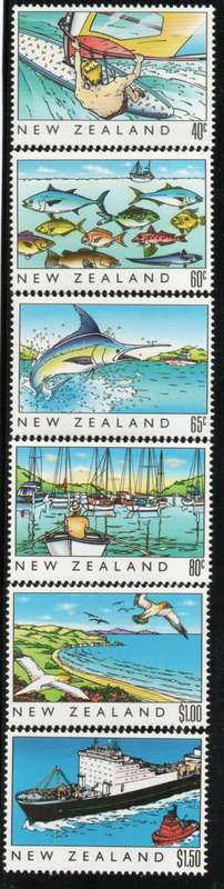 New Zealand 1989 NZ Heritage (3rd issue) The Sea set of 6 unmounted mint. SG 1524-29. Cat £6 (2013)