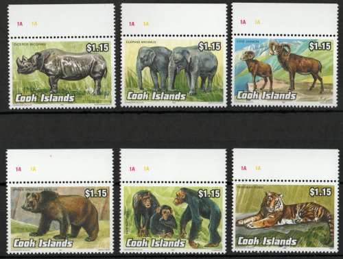 Cook Islands 1992 Endangered Wildlife part set of 6 umm. SG 1279-1284. Cat £9 (2013)