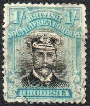 Rhodesia 1913 Admiral defin 1/- perf 14 Die III good used. SG 272. Cat £20. (2022)