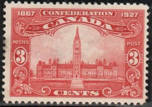 Canada 1927 "60th Anniv of Canada Confederation" 3c carmine mounted mint. SG 268. Cat £11 (2018)