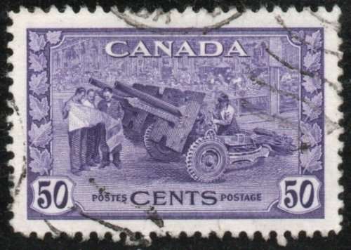 Canada 1942 War Effort 50c violet fine used. SG 387. Cat £7 (2018)