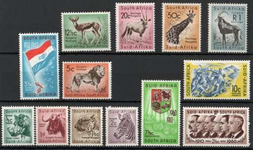 South Africa 1961 Decimal Defin set of 13 unmounted mint. SACC 184-196. Cat R802,50. (2023-25)