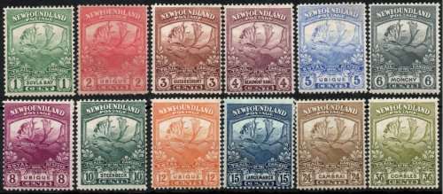 Canada Newfoundland 1919 Caribou set of 12 mounted mint. SG 130-141. Cat £160 (2018)