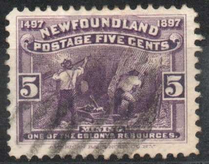 Canada Newfoundland 1897 Definitive 5c violet very fine used. SG 70. Cat £4,50 (2018)