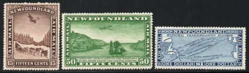 Canada Newfoundland 1931 Air set of 3 without wmk lightly mounted mint. SG 192-194. Cat £85 (2018)