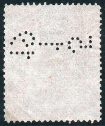 Rhodesia 1892 Defin £10 brown fine fiscally used (perfined) SG 13. Cat for postally used £700 (2018)