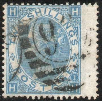 Great Britain 1867-80 QV 2/- dull blue very fine used. SG 118. Cat £225 (2018)