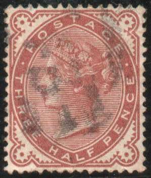 Great Britain 1880-81 QV 1½d venetian red very fine used. SG 167. Cat £60 (2018)