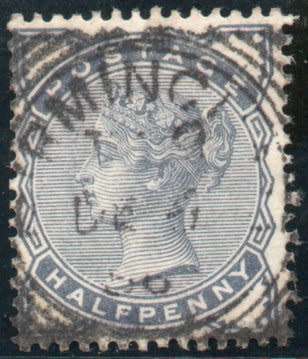 Great Britain 1883-4 QV ½d slate-blue fine used. SG 187. Cat £10 (2018)