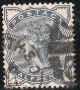 Great Britain 1883-4 QV ½d slate-blue fine used. SG 187. Cat £10 (2018)
