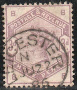 Great Britain 1883-4 QV 3d lilac very fine used. SG 191. Cat £100 (2018)