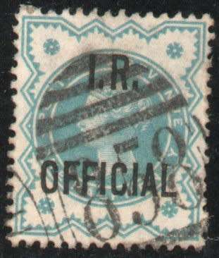 Great Britain 1882-81 QV I.R. Official ½d pale green very fine used. SG O2. Cat £40 (2018)