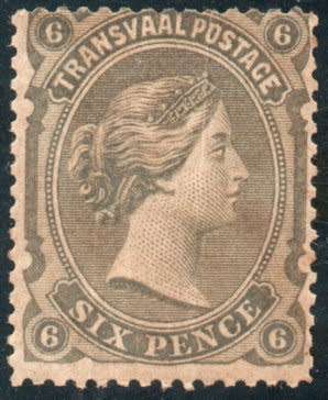 Transvaal 1878 Defin 6d olive-black unmounted mint. SACC163. Cat R700 (2023-25)