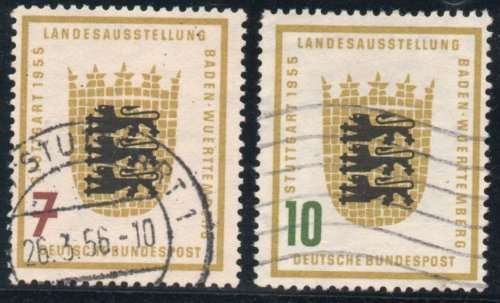 Germany 1955 Agricultural Exhibition Stuttgard set of 2 very fine used. SG 1138-39. Cat £9,25 (2013)