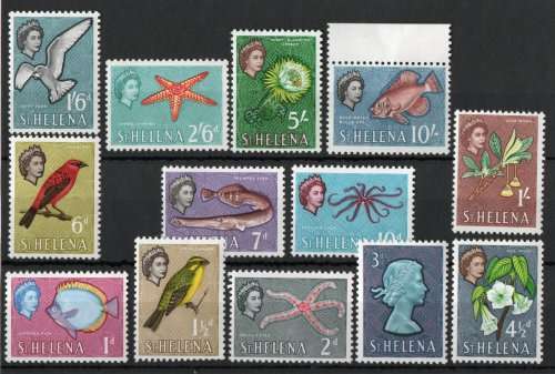 St Helena 1961 Definitive part set of 13 unmounted mint. SG 176-188.