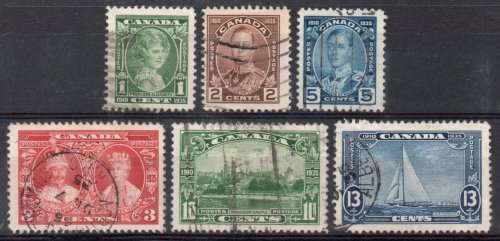 Canada 1935 Silver Jubilee set of 6 very fine used. SG 335-340. Cat £29 (2018)