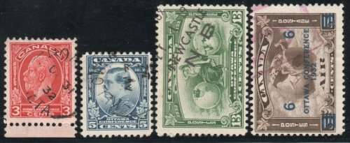 CANADA 1932 "OTTAWA CONFERENCE" SET OF 4 VERY FINE USED. SG 315-318. CAT 32 POUNDS.