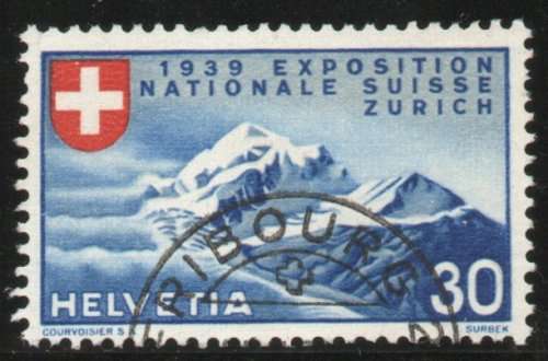 Switzerland 1939 National Exhibition Zurich 30c (French) very fine used. SG 393F. Cat £13 (2013)