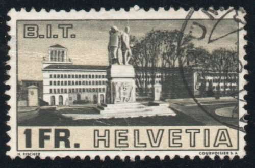 Switzerland 1938 International Labour Bureau 1Fr very fine used. SG 385. Cat £26 (2013)