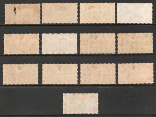 Ascension 1938-53 KGVI definitive part set of 13 mounted mint. Cat £143 (2018)