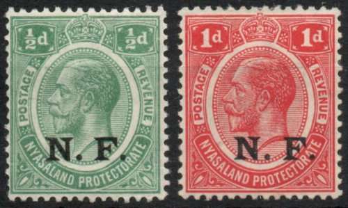 Tanganyika Nyasaland-Rhodesian Force 1916 ½d & 1d very fine mounted mint. SG N1 & N2. Cat £3 (2018)