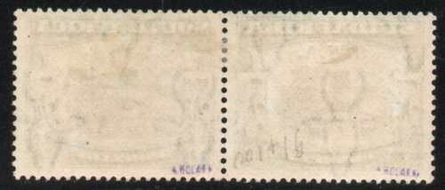 South West Africa 1927-30 Pictorials of SA ovpt S.W.A. 5/- black and green mm pair SACC 89 Cat R4000