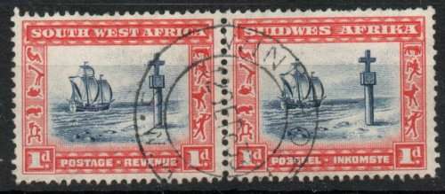 South West Africa 1931 Pictorials 1d perf down fine used. SG 75. Cat £2.50 (2018)