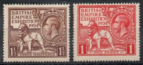 Great Britain 1924 British Empire Exhibition set of 2 very lmm. SG 430-431. Cat £25. (2018)