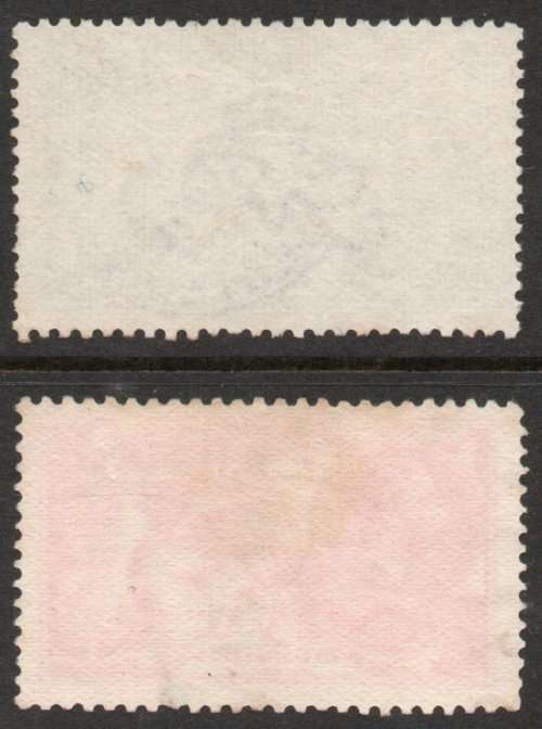 Great Britain 1918-19 KGV `Sea Horses` 2/6d and 5/- very fine used. SG 415a and 416. Cat £220.