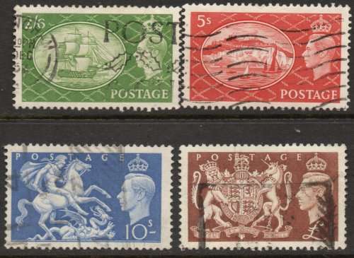 Great Britain 1951 KGVI set of 4 very fine used. SG 509-512. Cat £25. (2018)