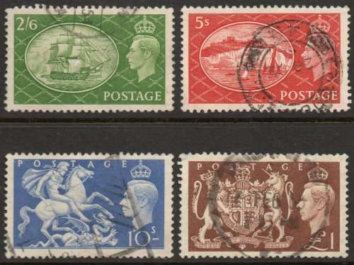 Great Britain 1951 KGVI set of 4 very fine used. SG 509-512. Cat £25. (2018)