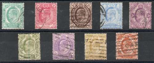 Cape of Good Hope 1902 KEVII set of 9 very fine used. SACC 65-73. Cat R740. (2019-20)