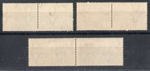 South Africa 1939 Huguenot 250th Anniv set of 3 umm and mm. SACC 81-83. Cat R700 for umm. (2019-20)