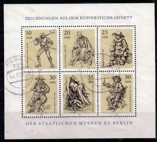 Germany East 1978 `Drawings in Berlin State Museum` m/s vfu. SG MSE 2062. Cat £4,50 (2013)