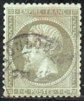 France 1862 Definitive 1c green very fine used. SG 102. Cat £50 (2013)