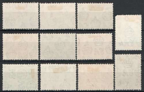 Gold Coast 1948 definitive short set of 11 mounted mint. (½d - 5/-) SG 135-145. Cat £73 (2018)