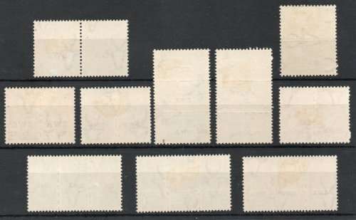 South West Africa 1943-44 Small War Effort part set of 8 units and 1/3d lmm. SACC 149-156 and 158.
