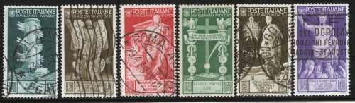 Italy 1937 `2000th Birth Anniv of Augustus the Great` part set of 6 vfu SG 506-511 Cat £9,25 (2013)
