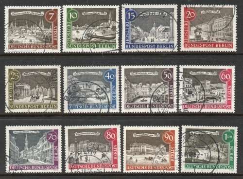 Germany Berlin 1962 `Old Berlin` set of 12 very fine used. Michel 218-229. Cat 6,50 Euro (2020/21)
