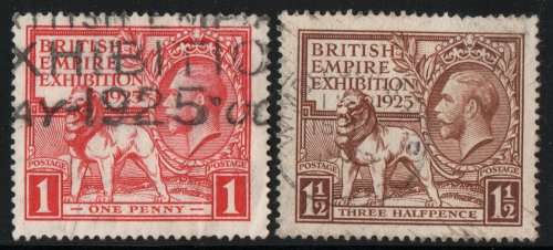 Great Britain 1925 `British Empire Exhibition` set of 2 fine used. SG 432-433. Cat £100 (2022)