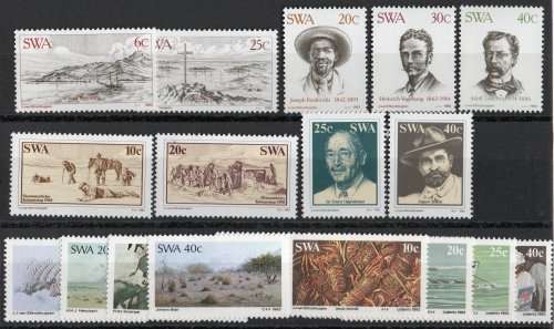 South West Africa 1983 sets umm. SACC 415-431. Cat R43,50 (2019-20)