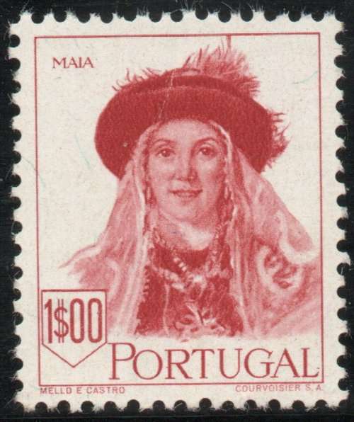 Portugal 1947 Regional Costumes 1e red mounted mint. SG 1006. Cat £29 (2012)