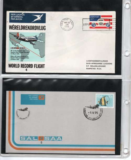South Africa First Flight Covers complete from No 2 - No 52 in album. Only a few scans.
