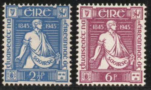 Ireland 1945 Death Cent of Thomas Davis set of 2 lmm. SG 136-137. Cat £9,25 (2022)
