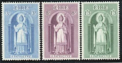 Ireland 1961 15th Death Cent of St Patrick set of 2 unmounted mint. SG 186-188. Cat £5 (2022)