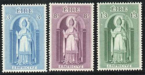 Ireland 1961 15th Death Cent of St Patrick set of 2 unmounted mint. SG 186-188. Cat £5 (2022)