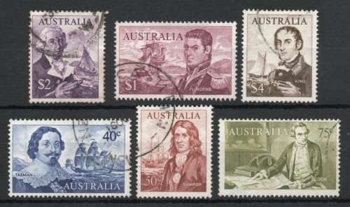 Australia 1966 Decimal Definitive 6 top values very fine used. SG 398-403. Cat £8,90 (2022)