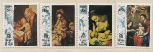 Tristan da Cunha 1993 Christmas Religious Paintings set of 4 umm. SG 549-552. Cat £9,90 (2013)